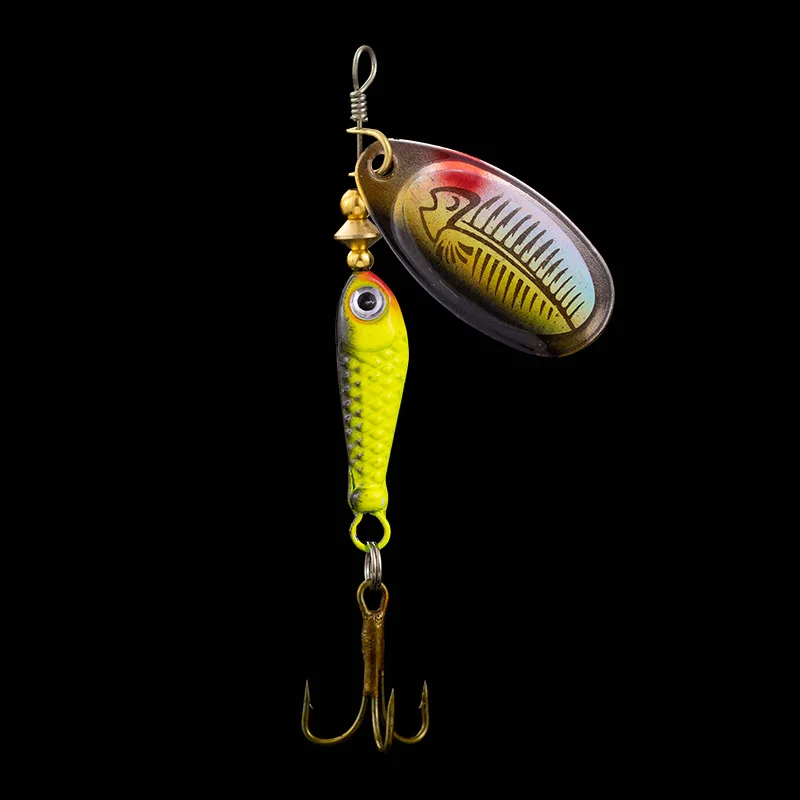 Leurre pêche – cuiller tournante poisson jaune 9 g